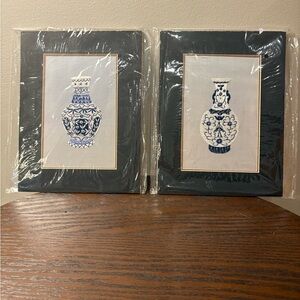 Blue and White Vase Wall Art Set